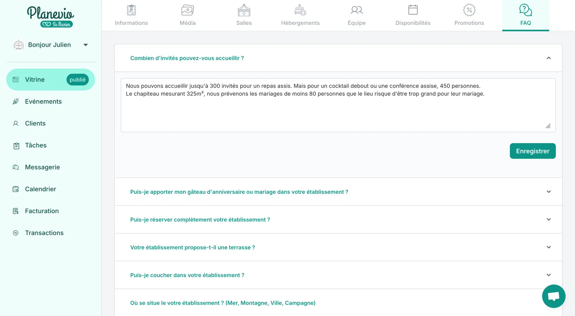 FAQ personnalisable