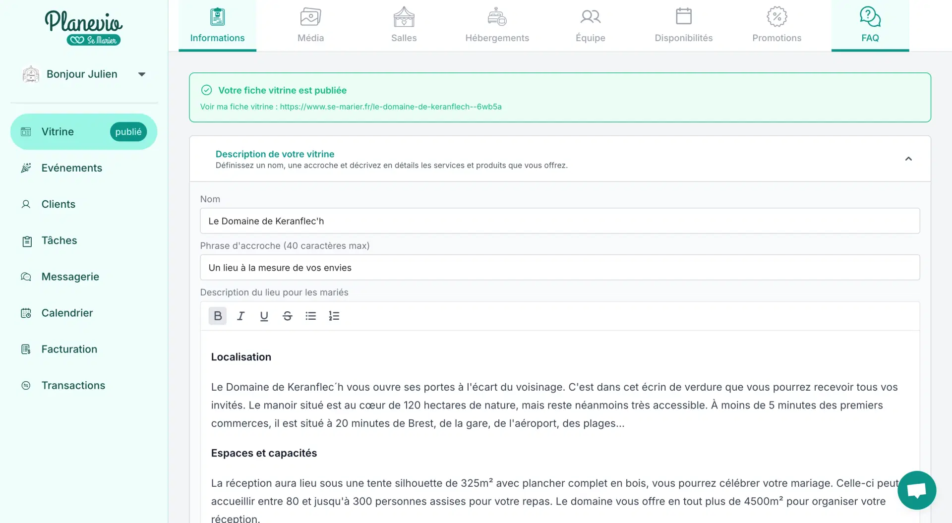 Fiche d'information complète